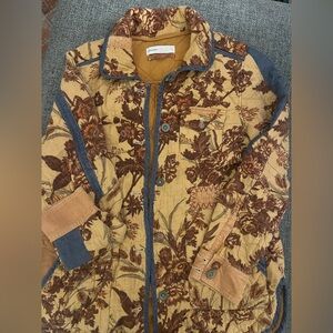 Anthropologie Pilcro Floral Quilted Jacket